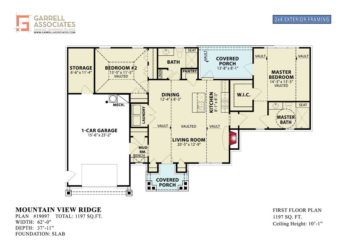 Mountain View Ridge House Plan First Floor Plan