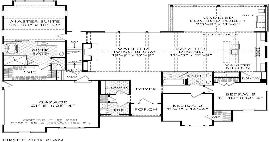 Mulberry Farm - Archival Designs House Plans, floor plan