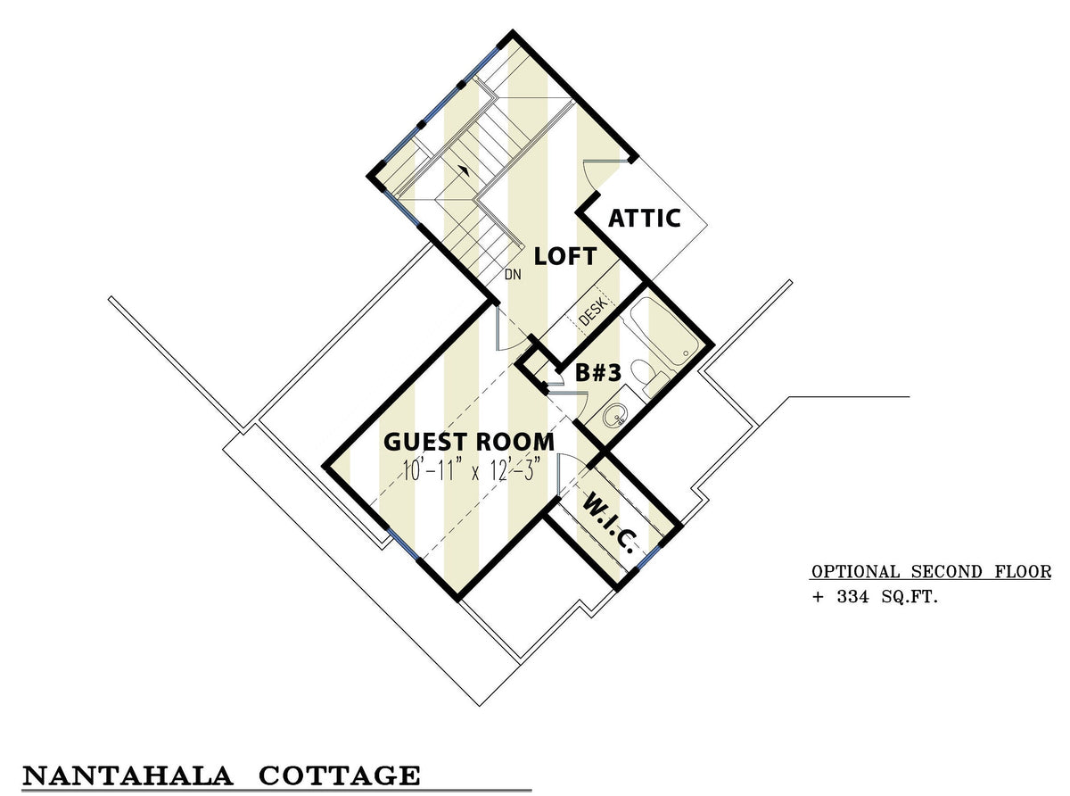 Nantahala Cottage House - 2nd Floor Plan