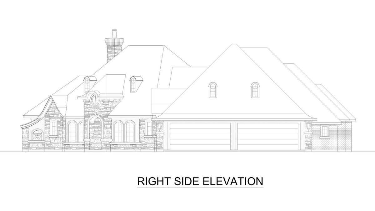 F7277-A Newport Lane House Right Elevation