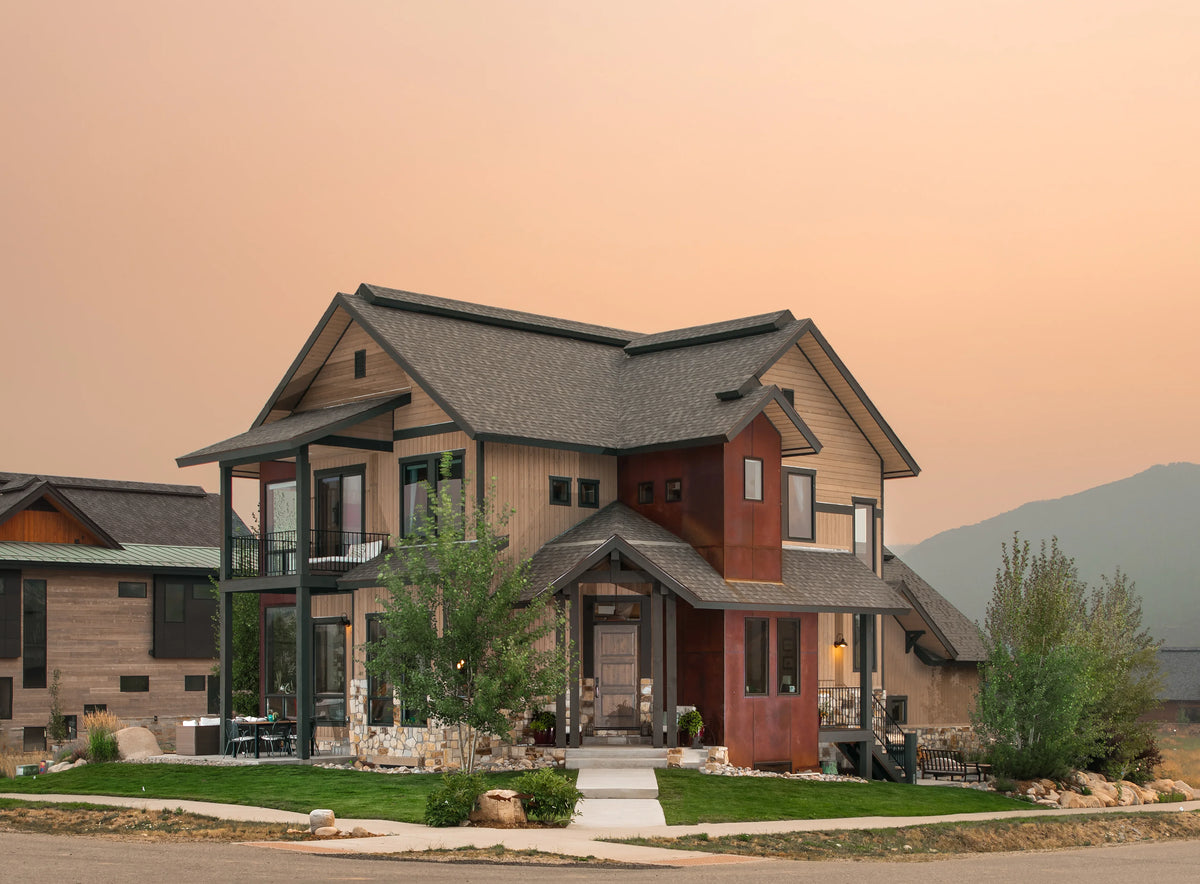 I7638-A Modern Chalet-Style House, 3 Bedrooms, 2.5 Bathrooms | The Grizzly Creek House Plan Exterior-4