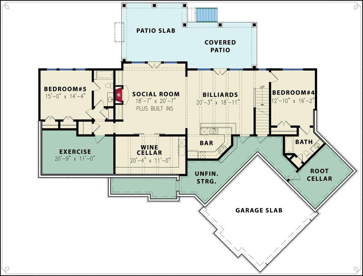 Nantahala Lodge - Archival Designs House Plans, floor plan