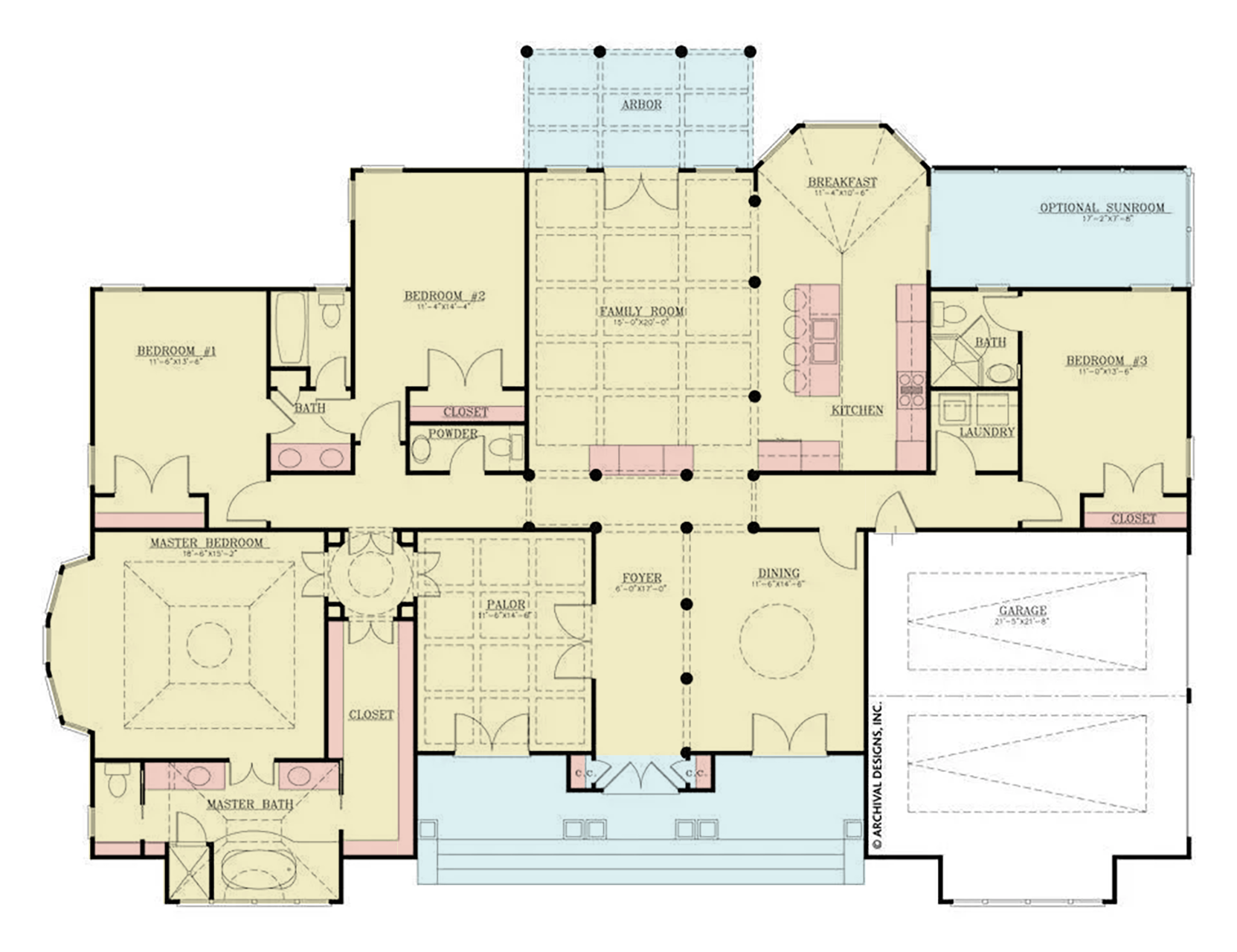 Nantucket House Plan - Archival Designs House Plans, floor plan