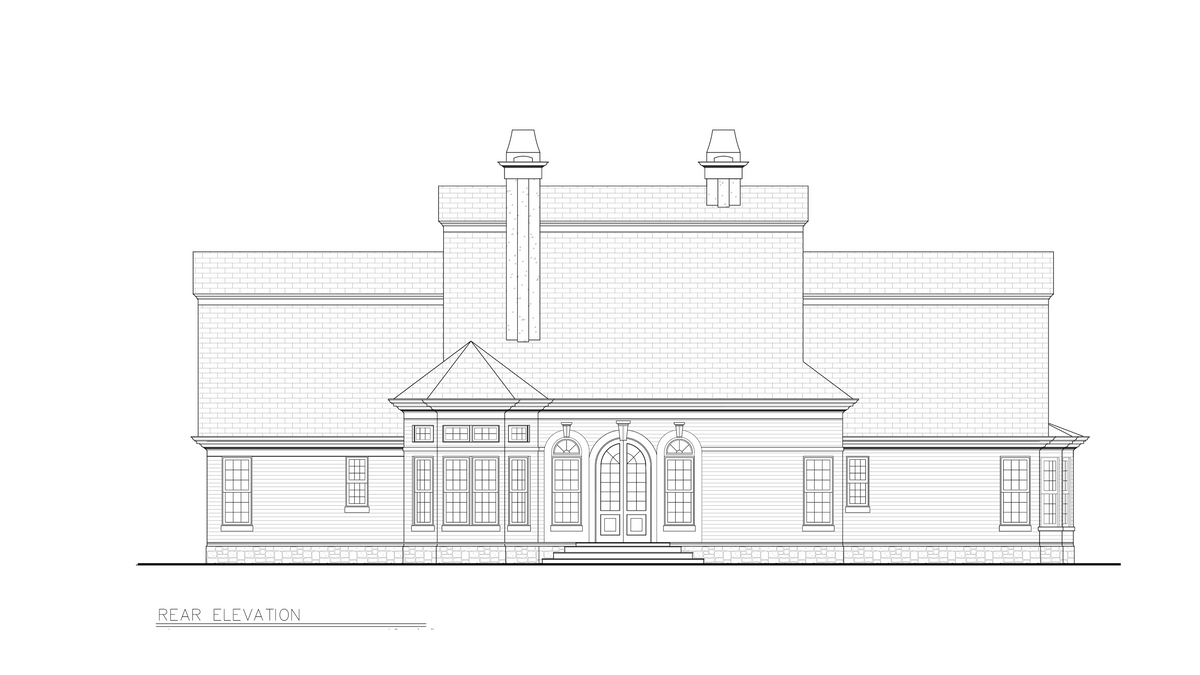 A308-A Nantucket House Rear Elevation