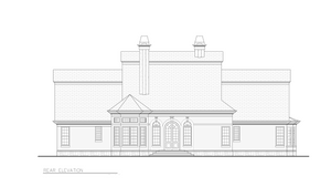 A308-A Nantucket House Rear Elevation