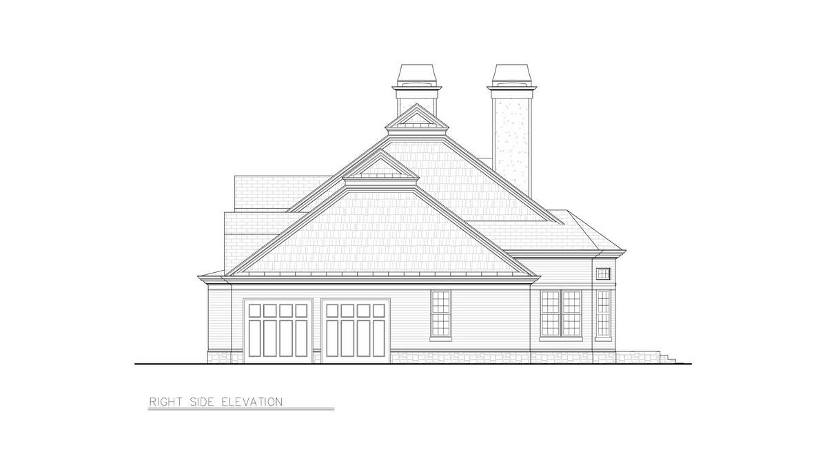 A308-A Nantucket House Right Elevation