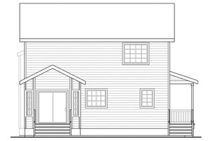 AM7792-A Country House Rear Elevation, 3 Bedrooms, 2.5 Bathrooms | 30-791 Pine Hill 