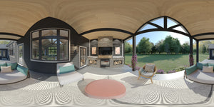 AJ7696-A Country House Back Porch Panorama, 3 to 5 Bedrooms, 2.5 to 3.5 Bathrooms | Plan 1039