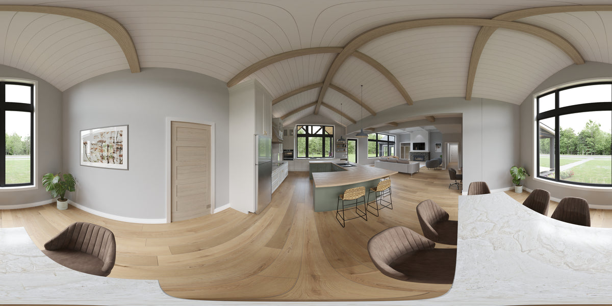AJ7696-A Country House Dining Panorama, 3 to 5 Bedrooms, 2.5 to 3.5 Bathrooms | Plan 1039
