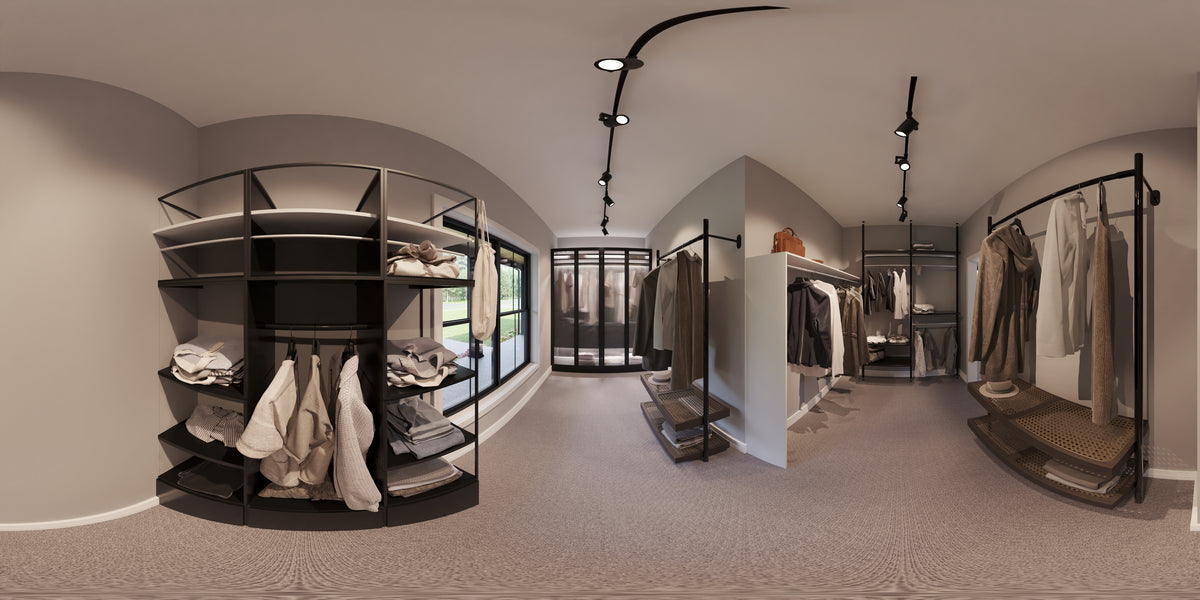AJ7696-A Country House Walk-in Closet Panorama, 3 to 5 Bedrooms, 2.5 to 3.5 Bathrooms | Plan 1039