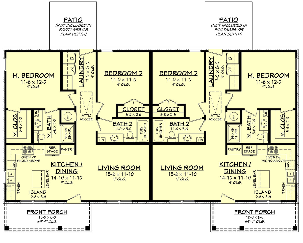 Niko Duplex House Plan - Archival Designs House Plans, floor plan