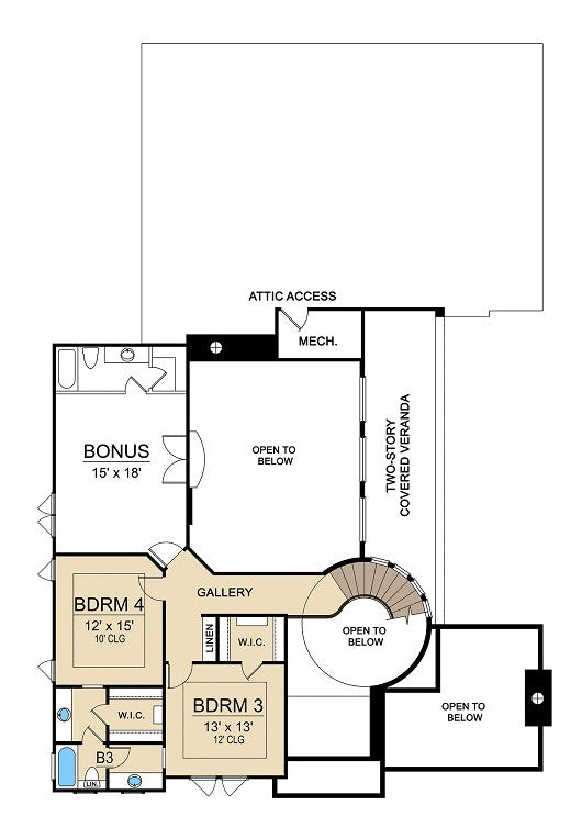 Normandy Second Floor Plan