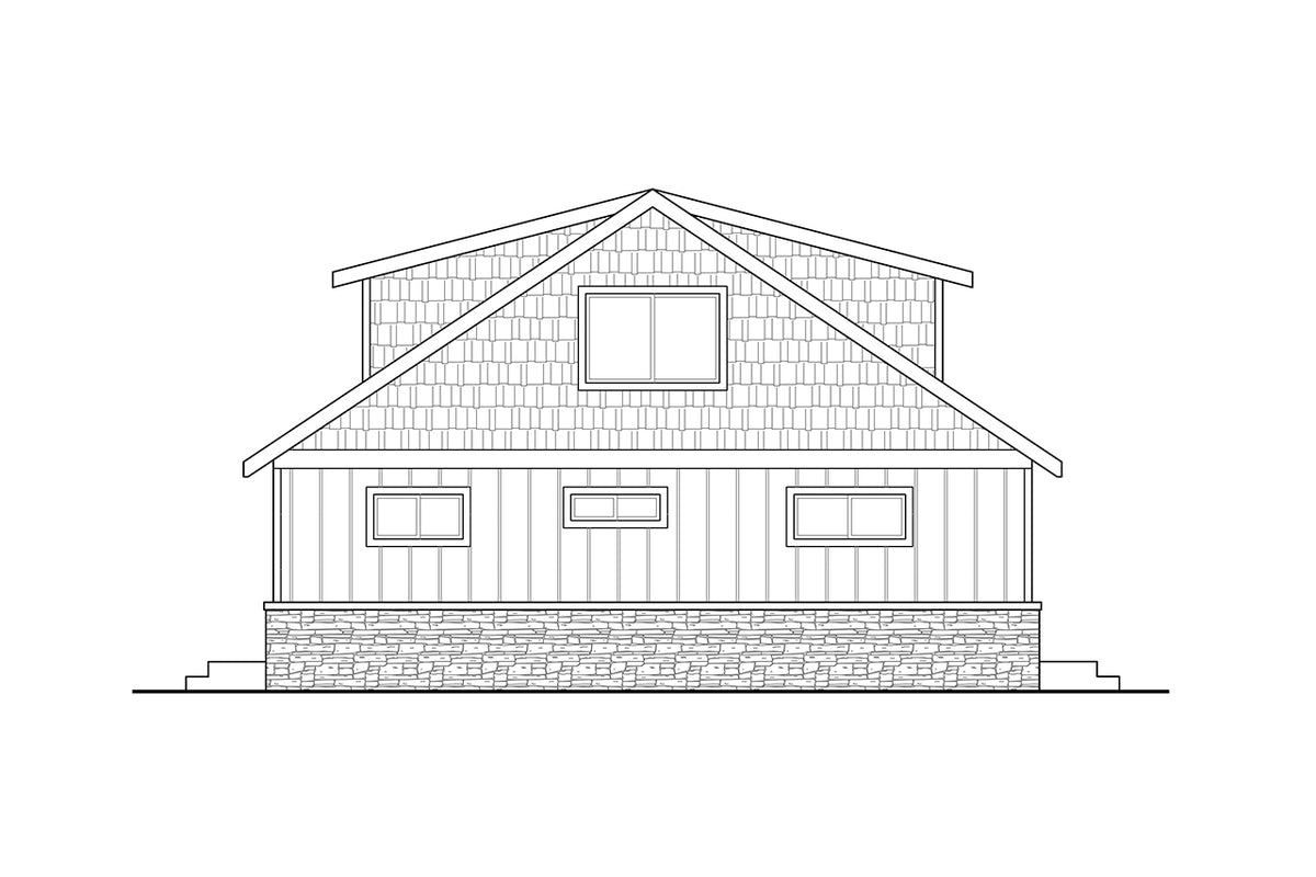 1,360 Sq Ft 2-Bedroom House Plan with Loft and Fireplace