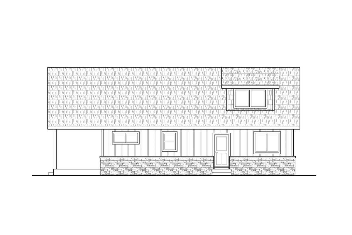 1,360 Sq Ft 2-Bedroom House Plan with Loft and Fireplace