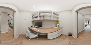 AJ7722-A Modern Farmhouse Office Panorama, 4 Bedrooms, 4 Bathrooms | Plan 1062 