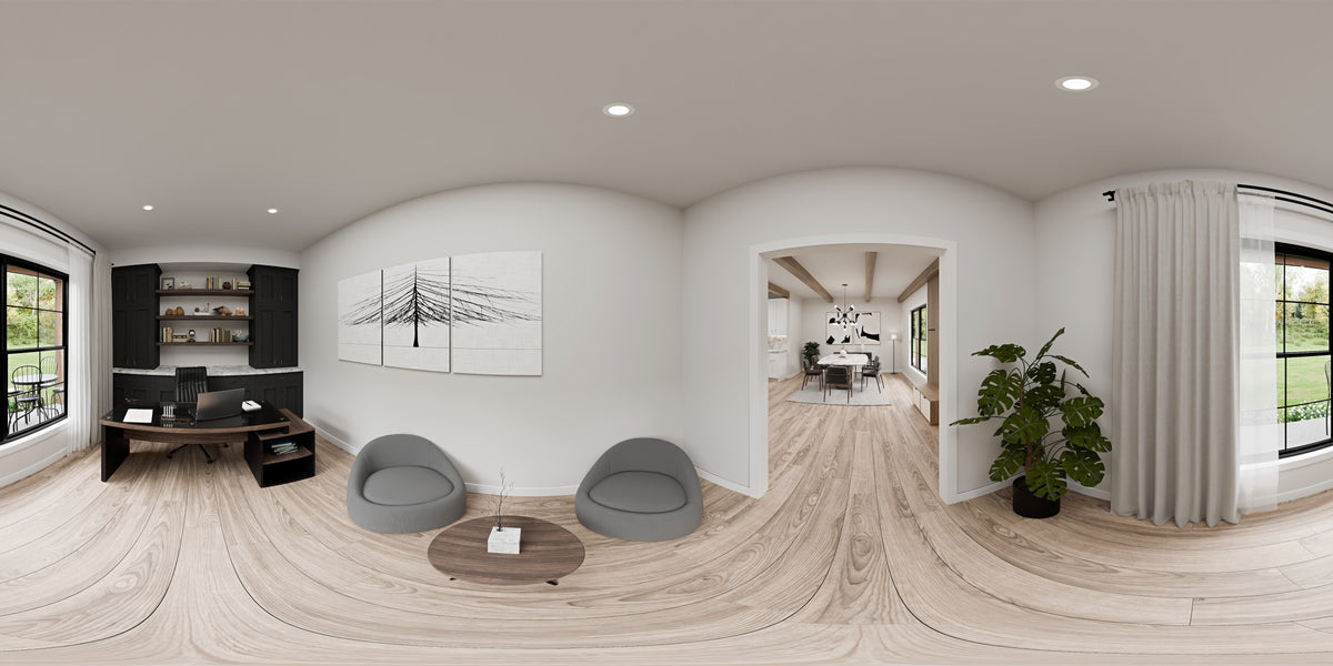 AJ7727-A Modern Farmhouse Office Panorama, 3 Bedrooms, 2 Bathrooms | Plan 1064 