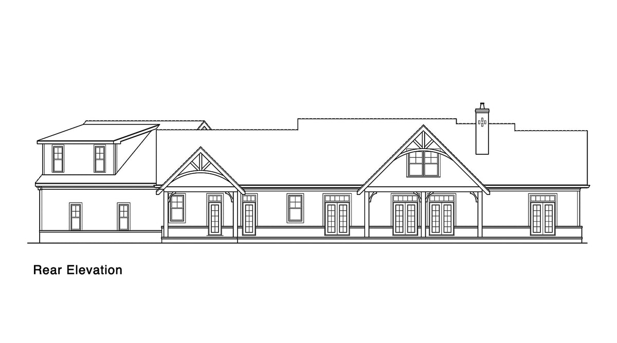 Oakwood House Plan - Elevation Rear