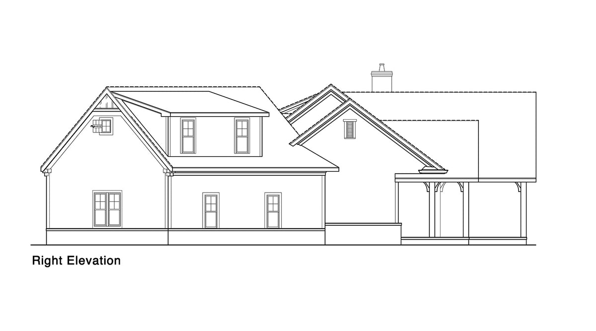 Oakwood House Plan - Elevation Right