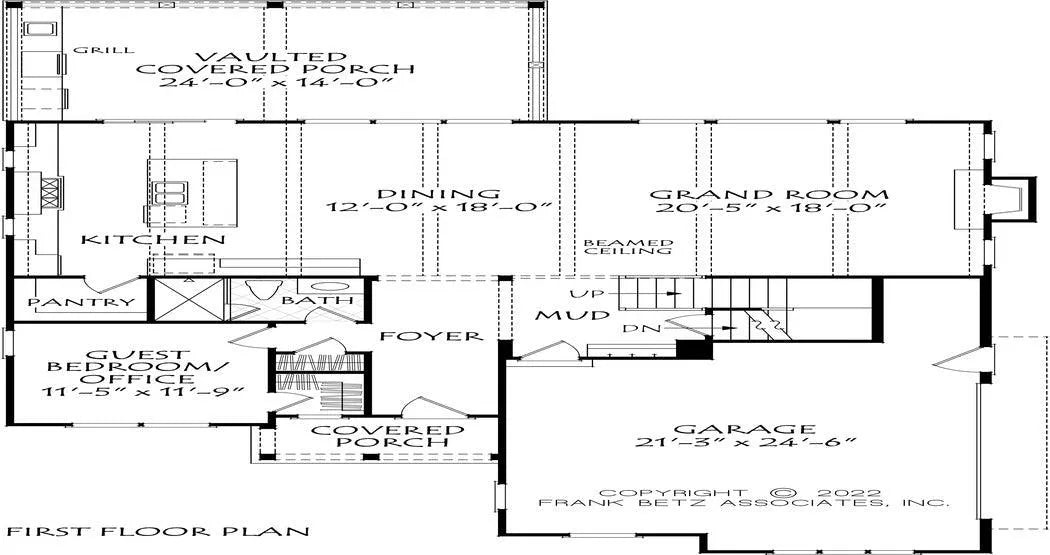 Olmstead Place - Archival Designs House Plans, floor plan