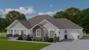 AO7994-A Craftsman House, 3 Bedrooms, 2.5 Bathrooms | Olney Exterior-2