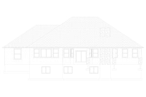 AO7994-A Craftsman House, 3 Bedrooms, 2.5 Bathrooms | Olney Rear Elevation