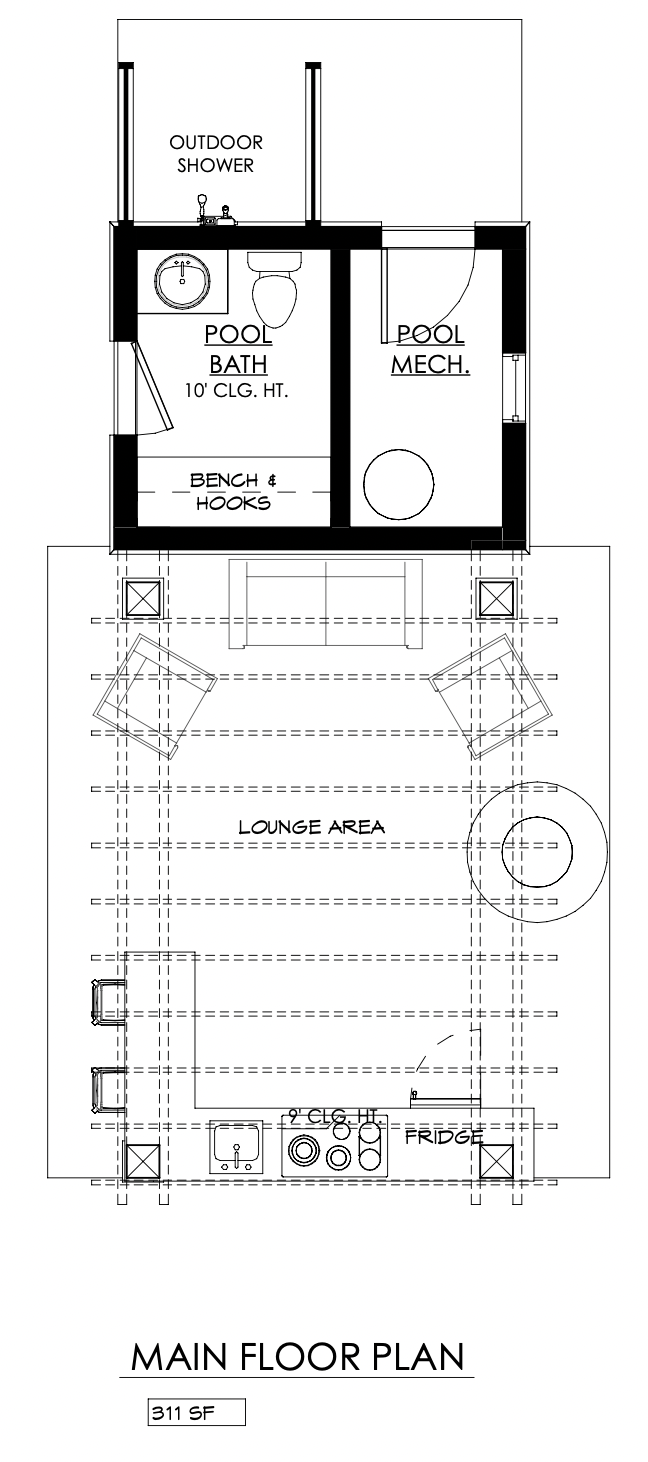 Ortega Pool House Plan