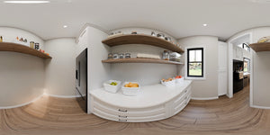 AJ7722-A Modern Farmhouse Pantry Panorama, 4 Bedrooms, 4 Bathrooms | Plan 1062 