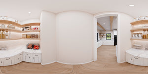 AJ7856-A Craftsman House Pantry Panorama, 3 to 4 Bedrooms, 2.5 Bathrooms | Plan VD1067