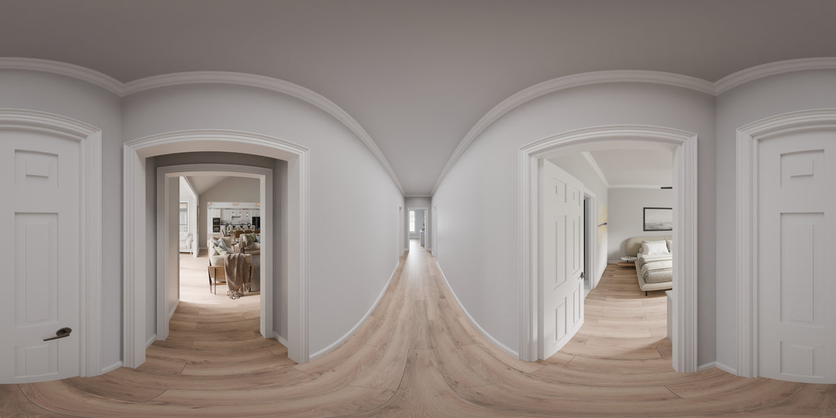 AJ7679-A Modern Farmhouse Hallway Panorama, 4 Bedrooms, 3.5 Bathrooms | Plan 1011 