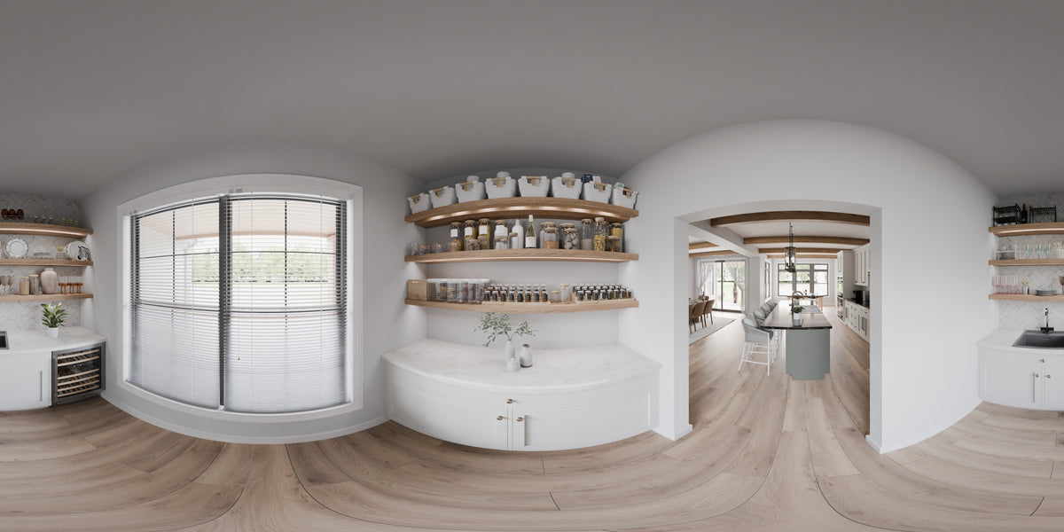 AJ7679-A Modern Farmhouse Pantry Panorama, 4 Bedrooms, 3.5 Bathrooms | Plan 1011 