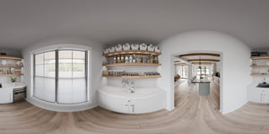 AJ7679-A Modern Farmhouse Pantry Panorama, 4 Bedrooms, 3.5 Bathrooms | Plan 1011 