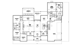 AJ7679-A Modern Farmhouse First Floor Plan, 4 Bedrooms, 3.5 Bathrooms | Plan 1011 