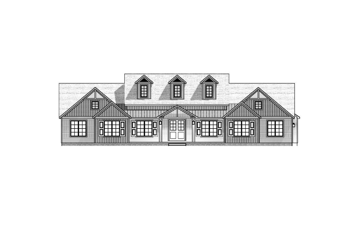 AJ7679-A Modern Farmhouse Front Elevation, 4 Bedrooms, 3.5 Bathrooms | Plan 1011 