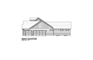 AJ7679-A Modern Farmhouse Right Elevation, 4 Bedrooms, 3.5 Bathrooms | Plan 1011 