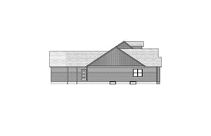 AJ7679-A Modern Farmhouse Left Elevation, 4 Bedrooms, 3.5 Bathrooms | Plan 1011 