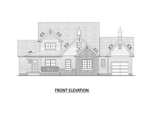 AJ7856-A Craftsman House Front Elevation, 3 to 4 Bedrooms, 2.5 Bathrooms | Plan VD1067