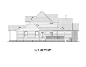 AJ7856-A Craftsman House Left Elevation, 3 to 4 Bedrooms, 2.5 Bathrooms | Plan VD1067