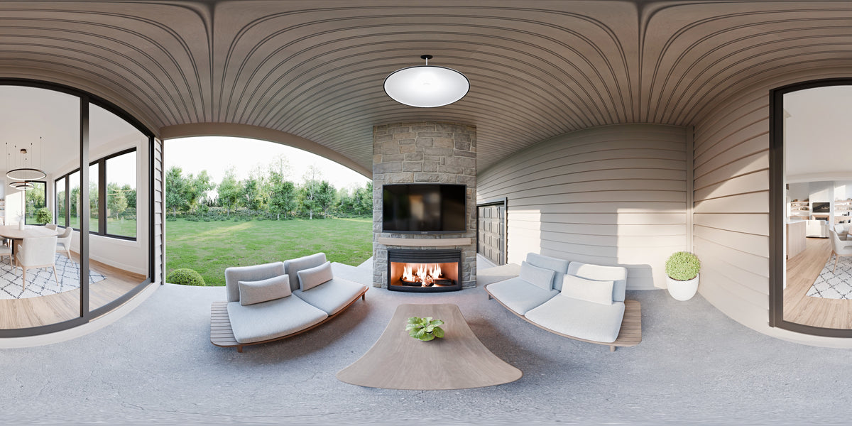 AJ7726-A Craftsman House Porch Panorama, 3 Bedrooms, 2.5 Bathrooms | Plan 1063