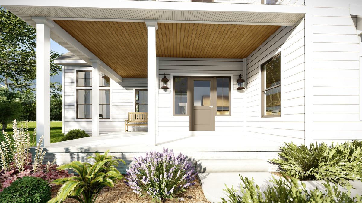 AJ7681-A Modern Farmhouse Porch, 3 Bedrooms, 2.5 Bathrooms | Plan 1013 