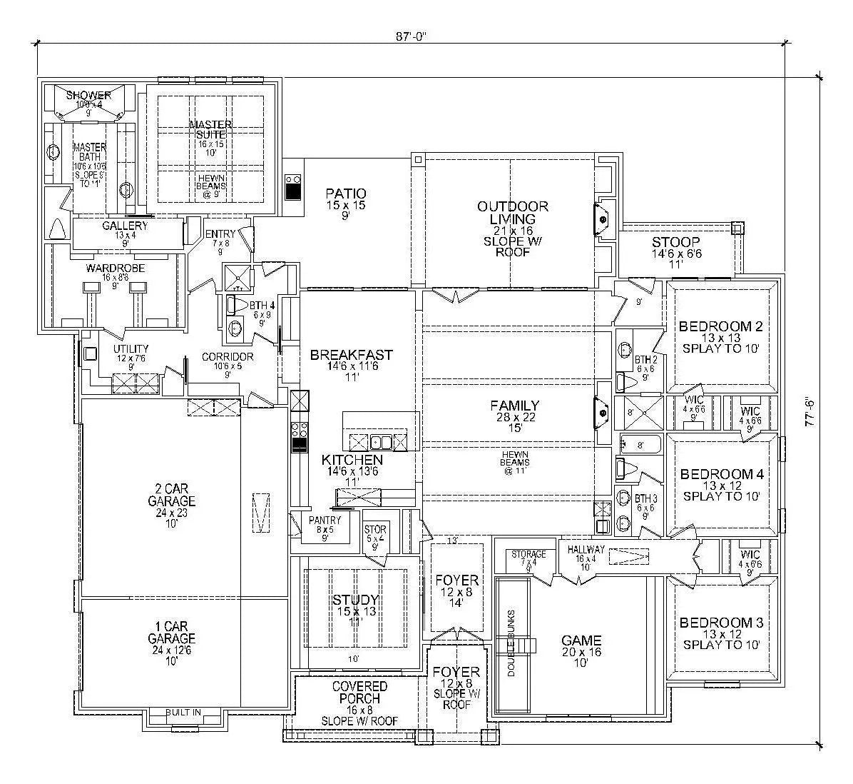 Prayton Lane House Plan - Archival Designs House Plans