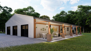 Spacious 4-Bedroom Ranch Plan with In-Law Suite and Workshop