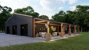 Spacious 5-Bedroom Ranch Plan with Workshop and Split Layout