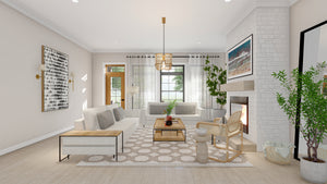 Spacious 5-Bedroom Ranch Plan with Workshop and Split Layout