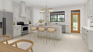 Spacious 5-Bedroom Ranch Plan with Workshop and Split Layout