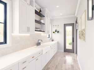 A8484-A Bluefern Valley Main Image Exterior 3beds, 3 baths modern farmhouse Plan Pantry