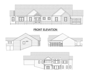 AJ7689-A Craftsman House Elevations, 3 Bedrooms, 3.5 Bathrooms | Plan 1018 