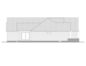 AJ7698-A Modern Farmhouse Left Elevation, 3 Bedrooms, 2.5 Bathrooms | Plan 1042 