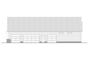 AJ7698-A Modern Farmhouse Right Elevation, 3 Bedrooms, 2.5 Bathrooms | Plan 1042 