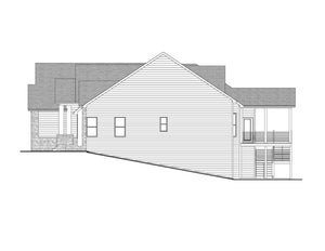 AJ7699-A Craftsman House Left Elevation, 3 Bedrooms, 2.5 Bathrooms | Plan 1043