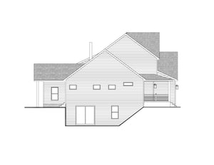 AJ7700-A Modern Farmhouse Left Elevation, 3 Bedrooms, 2.5 Bathrooms | Plan 1044  